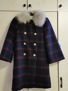 150码秋熠品牌格子春秋冬季大衣，加棉80%羊毛。适合155