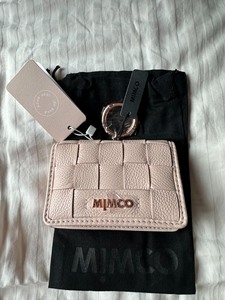 全新澳洲品牌mimco 粉色卡包 10cm*7cm 编织款荔