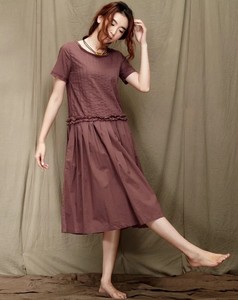森宿 追忆 文艺怀旧纯棉连衣裙  M码 双层纯棉，轻柔质感。