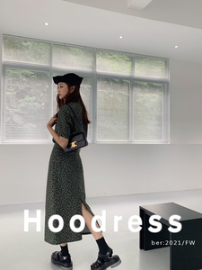 女装两件套【火火HOODRESS】个性豹纹翻领小衫+豹纹半身