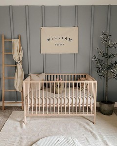 宜家辛格莱婴儿床1.3米可拼接无油漆（全新正品原封包装） 假