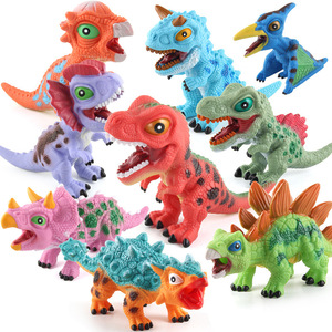 宝宝大号软胶恐龙玩具 捏捏叫发声霸王龙 仿真动物模型礼品玩具