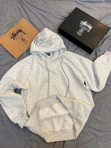 STUSSY 斯图西经典LOGO 帽子刺绣连帽卫衣