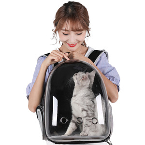 猫咪外出包狗狗外出猫咪出行包包便携透明便宜幼猫透明双肩包比熊