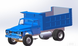 东风140货车3D打印模型图纸格式是STP的，全3D打印模型