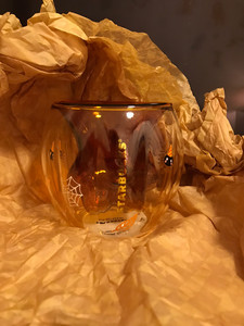 星巴克万圣节系列南瓜猫爪双层玻璃杯