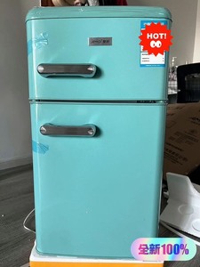 【亏钱包邮】全新夏新冰箱复古家用双门小型二人迷你冰柜冷冻冷藏