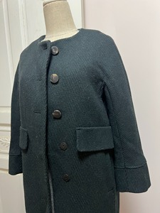 Gloria歌莉娅专柜正品秋冬呢子大衣墨绿色S码，宽松的茧型