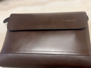 全新bosssunwen手包，棕色牛皮净版。原价790元，现