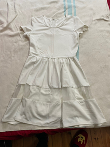 美特斯邦威女装夏装连衣裙，白色，M码，160/84A，上身非