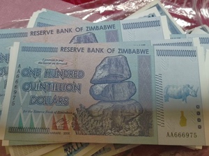 津巴布韦100万亿犀牛外贸纪念币钞券 非流通纸币商业钞观赏币