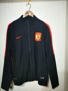 Nike 耐克 恒大广州队训练风衣外套 ，2016经典黑色教