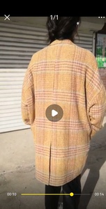 jamor茧型羊毛呢双面大衣。95新s码但是版型很大，130