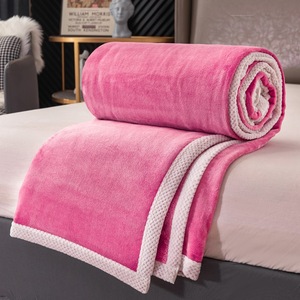 网红爆款双面加厚牛奶绒毛毯法兰绒毯被子冬季床单小毯子午睡毯