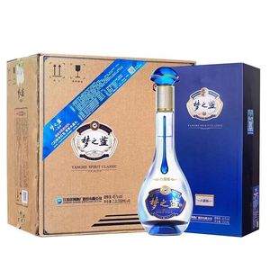 洋河蓝色经典梦之蓝梦3水晶版45度浓香型白酒550ml*4瓶整箱装