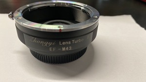 中一光学LensTurbo减焦镜 减焦增光接环EF-M43，