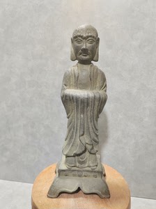 日本回流铜器老物件达摩祖师摆件青铜器摆件佛像，尺寸高22宽8