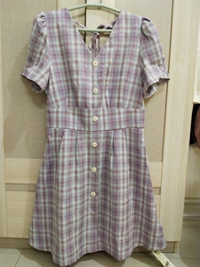 MIssli法式格子衬衫裙，M码，购于专柜。全新带吊牌，满3