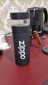 Zippo全新正品保温杯茶汤分离显示温度