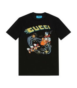 xxs xs s Gucci米奇老鼠唐老鸭系列黑色T恤短袖