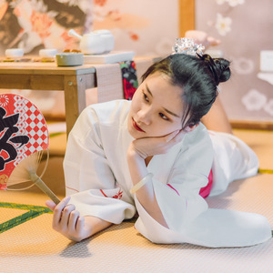 处理 日本和服改良版神明少女写真和风图片版权有提示看详情