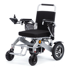 亚马逊热销全身铝合金车架轻便型前后可折叠电动轮椅