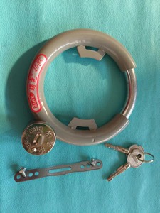 【瑕疵处理】自行车车锁老式固定锁马蹄锁电动车电瓶车防盗钢丝锁