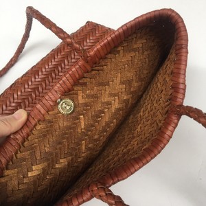 正品小众品牌Dragon 编织包女包水桶包单肩手胯菜篮子包