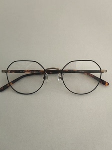 jins眼镜专柜全新库存货金属方框女款男款不规则眼镜框复古
