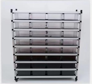 A4 铝合金层架柜子 抽屉材质PET颜色有高透 黑透 两种。