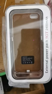 苹果5s手机背夹电池，全新未使用，2400毫安，只有银白色，