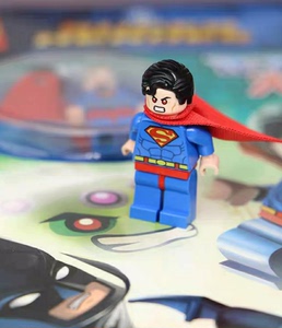 乐高人仔套装DC超级英雄蝙蝠侠超人双面表情超酷发型