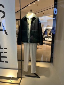 ZARA 男生夹克羊毛纹理外套 米白色裤子 全套出售 过年期