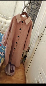 超气质貂绒大衣，淡粉色茧型气质款，身材不限，中长款，衣长10
