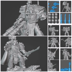 战锤40K 暗鸦守卫军团，含14款模型。3D图纸打印STL虚