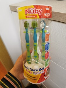 努比 Nuby 四阶段宝宝 口腔护理牙刷套装 婴儿用品 硅胶