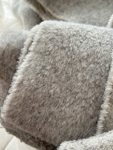 浅花灰色浅灰色高级灰阿尔巴卡仿羊毛呢大衣布料面料，仿阿尔巴卡
