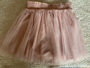 优衣库110码粉色纱裙半身裙，女童，几乎全新