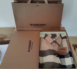 正品bbr巴宝莉Burberry，衬衫盒子、围巾盒子、手提袋