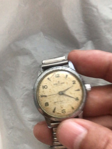 瑞士古董百年灵手表 手上链机芯 能正常走时 古董老表不保走准