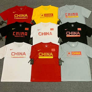 中国男篮国家队赞助版篮球训练服速干短袖T恤运动热身投篮出场服