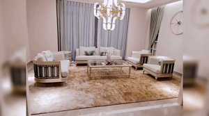 美克美家 新美式轻奢家具小美金色米色粉色高级灰深灰色欧式沙发