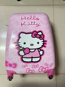 迪斯尼Hello Kitty18寸儿童拉杆箱粉色行李箱。尺寸