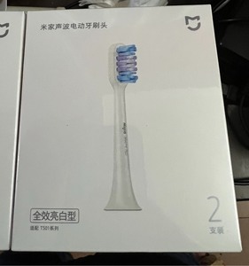 小米米家T501牙刷头白色，2支装，京东购买t501牙刷送的
