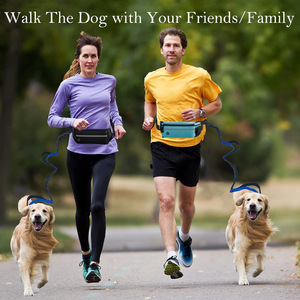 户外运动宠物跑步牵引绳便携腰包狗狗牵引带免提牵狗绳宠物用品