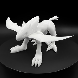 铁鹰兽 数码宝贝 3D打印白模 15cm