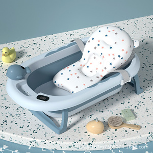 宝宝洗澡盆新生婴儿圆盆大号浴桶浴盆坐躺小孩家用可折叠幼儿儿童