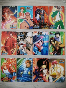 拳皇2001老卡片12张，双面人物/双面展示。