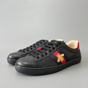 Gucci 古驰 ACE系列 黑色小蜜蜂板鞋男款。代购级别原