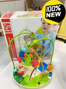 限时促销！全新Hape森林游乐园绕珠串珠玩具E8340婴幼儿